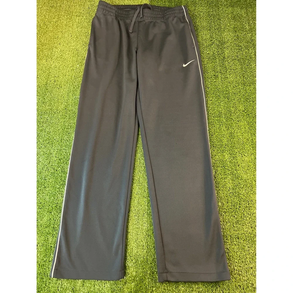 Nike Mens Training Pants Slate Blue Straight Leg Track Joggers‎ Sweatpants LG